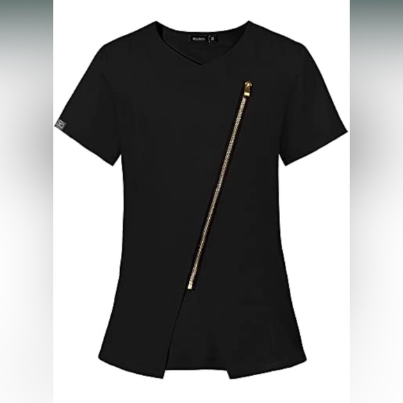 NEW Black Scrub Top - Picture 3 of 6